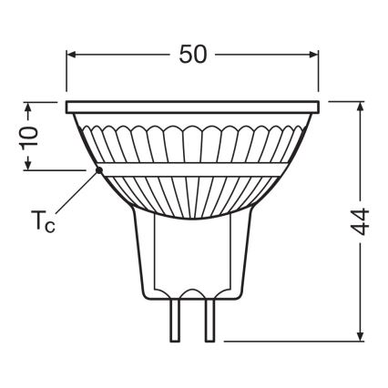 Stmievateľná LED reflektorová žiarovka MR16 GU5,3/6,6W/12V 4000K 36° CRI 97 - Ledvance