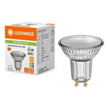 LED Stmievateľná reflektorová žiarovka PAR16 GU10/7W/230V 2700K 120° CRI 90 - Ledvance