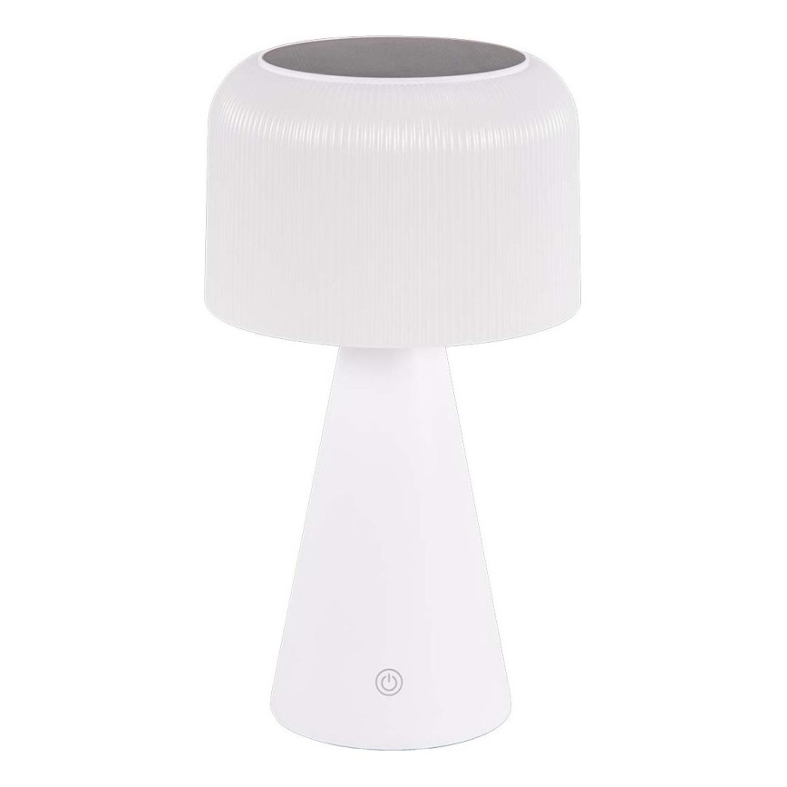 LED Stmievateľná solárna dotyková stolná lampa LIMA LED/3,7V 1800 mAh 3000/4000/5000K IP44 biela