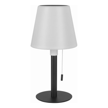 LED stmievateľná solárna lampa LED/2W/5V USB 1200 mAh IP44 biela/čierna
