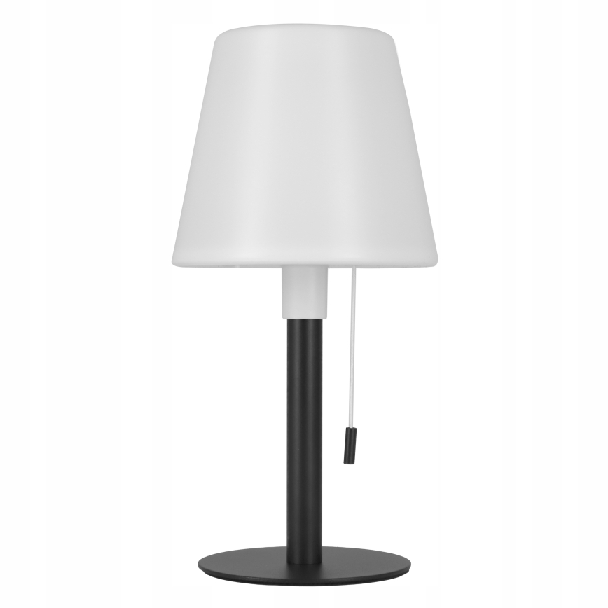 LED stmievateľná solárna lampa LED/2W/5V USB 1200 mAh IP44 biela/čierna