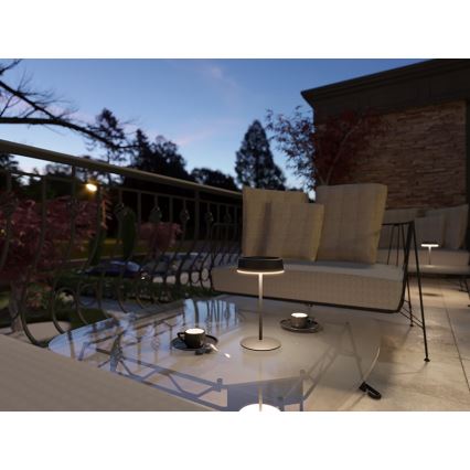LED Stmievateľná solárna nabíjacia stolná lampa VIVIEN LED/3W/5V 2700K 1600 mAh IP54 čierna