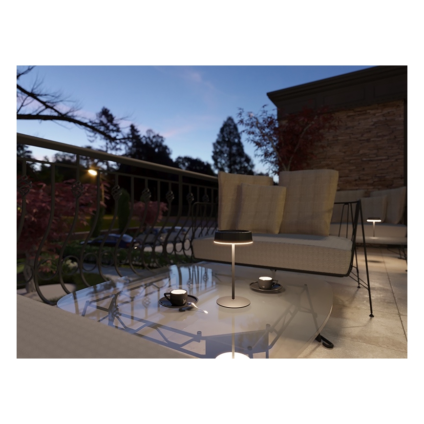 LED Stmievateľná solárna nabíjacia stolná lampa VIVIEN LED/3W/5V 2700K 1600 mAh IP54 čierna