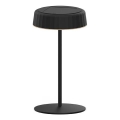 LED stmievateľná solárna nabíjateľná stolná lampa VIVIEN LED/3W/5V 2700K 1600 mAh IP54 čierna