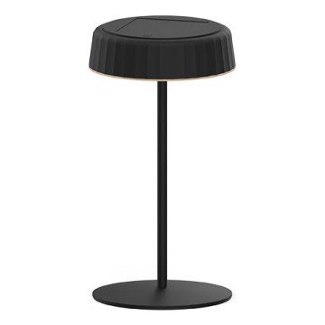 LED stmievateľná solárna nabíjateľná stolná lampa VIVIEN LED/3W/5V 2700K 1600 mAh IP54 čierna
