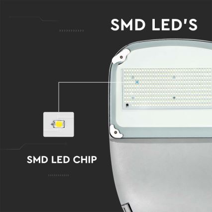 LED Stmievateľná solárna pouličná lampa SAMSUNG CHIP LED/50W/6,4V 6000K IP65 30000 mAh + diaľkové ovládanie
