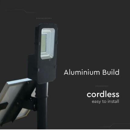 LED Stmievateľná solárna pouličná lampa LED/50W/6,4V 6000K IP65 50000 mAh + diaľkové ovládanie