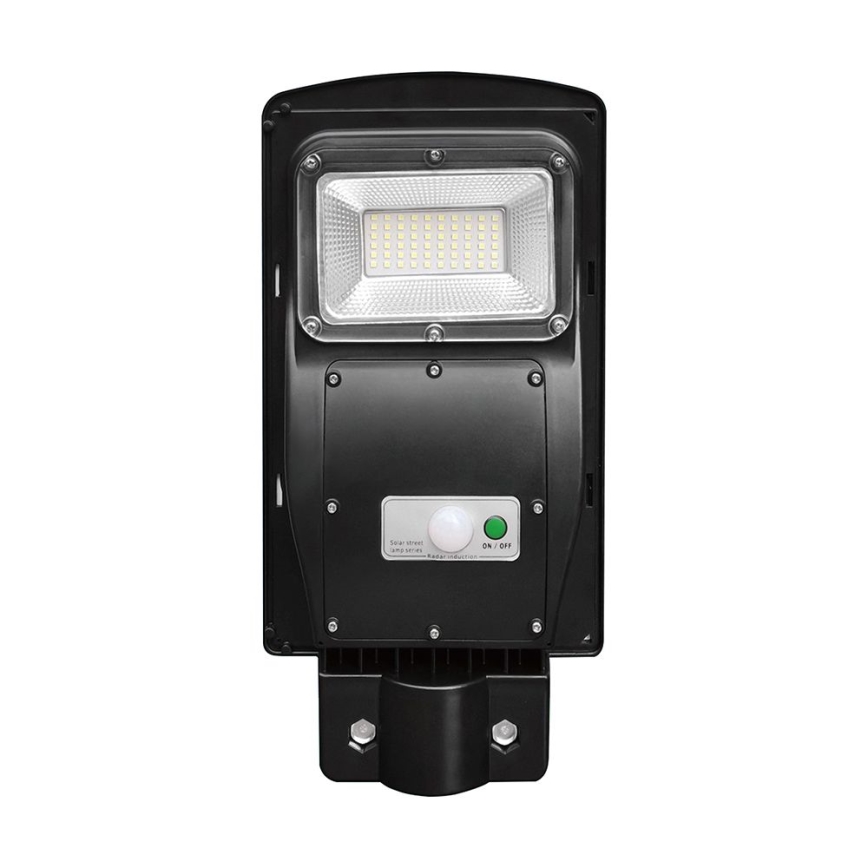 LED Stmievateľná solárna pouličná lampa so senzorom pohybu a súmraku LED/6W/3,2V 6000K IP65 5000 mAh čierna + diaľkové ovládanie