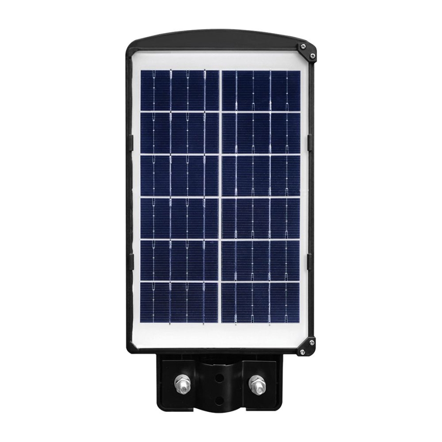 LED Stmievateľná solárna pouličná lampa so senzorom pohybu a súmraku LED/6W/3,2V 6000K IP65 5000 mAh čierna + diaľkové ovládanie