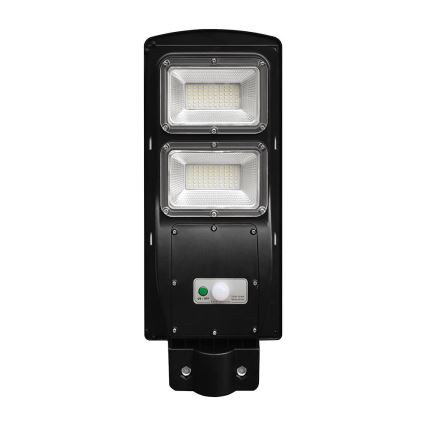 LED Stmievateľná solárna pouličná lampa so senzorom pohybu a súmraku LED/8W/3,2V 6000K IP65 9000 mAh čierna + diaľkové ovládanie