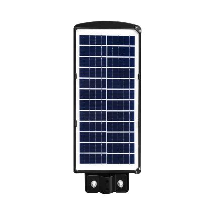 LED Stmievateľná solárna pouličná lampa so senzorom pohybu a súmraku LED/8W/3,2V 6000K IP65 9000 mAh čierna + diaľkové ovládanie