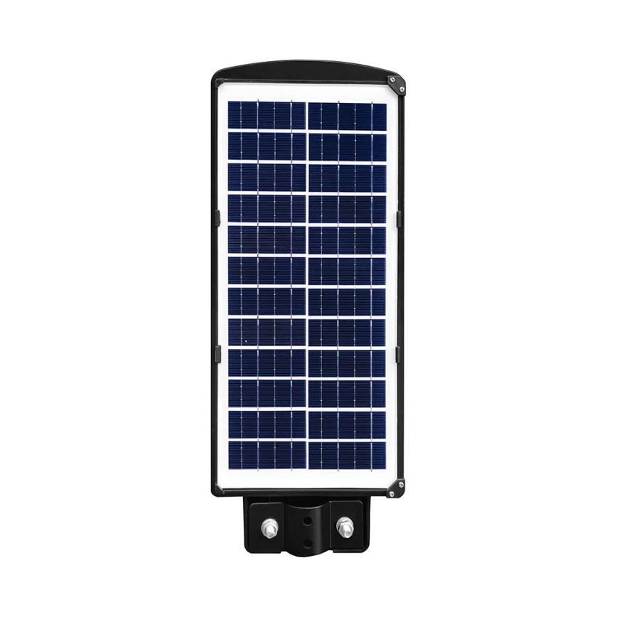LED Stmievateľná solárna pouličná lampa so senzorom pohybu a súmraku LED/8W/3,2V 6000K IP65 9000 mAh čierna + diaľkové ovládanie