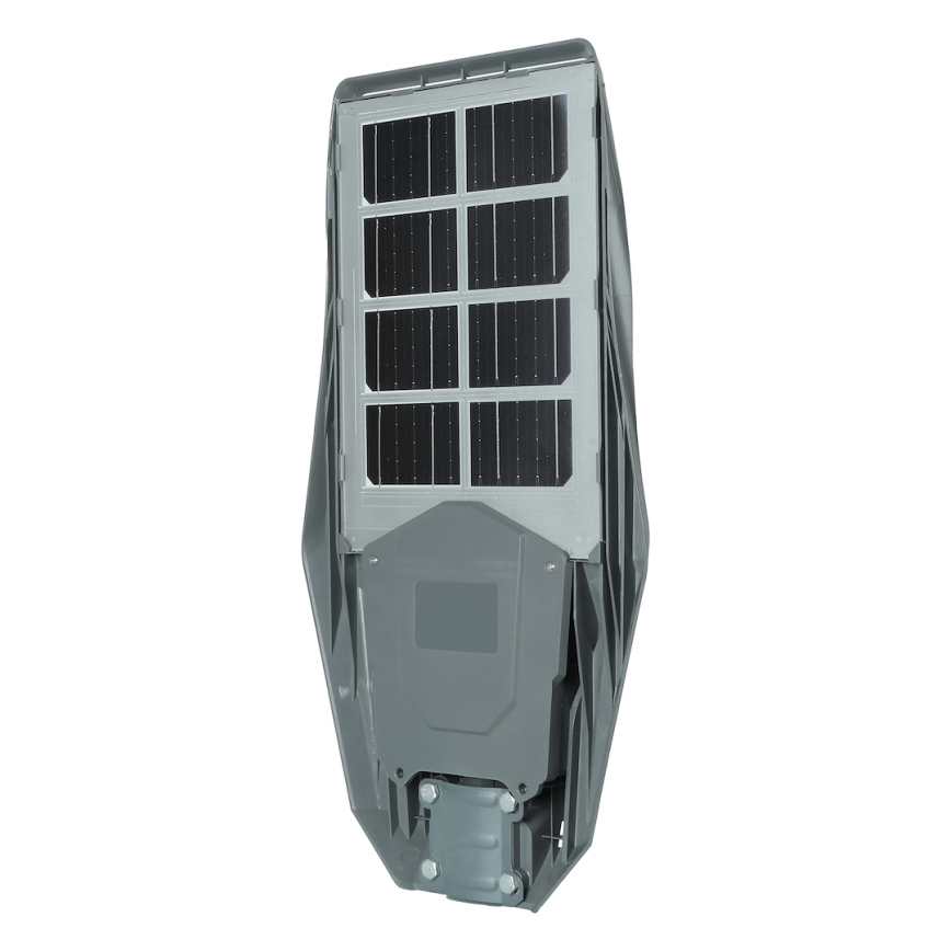 LED Stmievateľná solárna pouličná lampa so senzorom KERS LED/300W/3,2V 6500K 8000 mAh IP65 šedá + diaľkové ovládanie