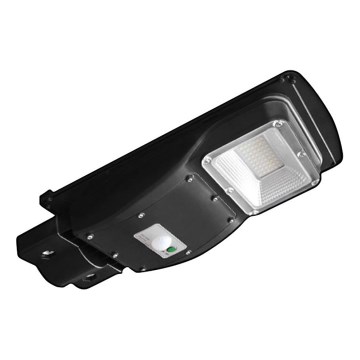 LED Stmievateľná solárna pouličná lampa so senzorom pohybu a súmraku LED/6W/3,2V 6000K IP65 5000 mAh čierna + diaľkové ovládanie