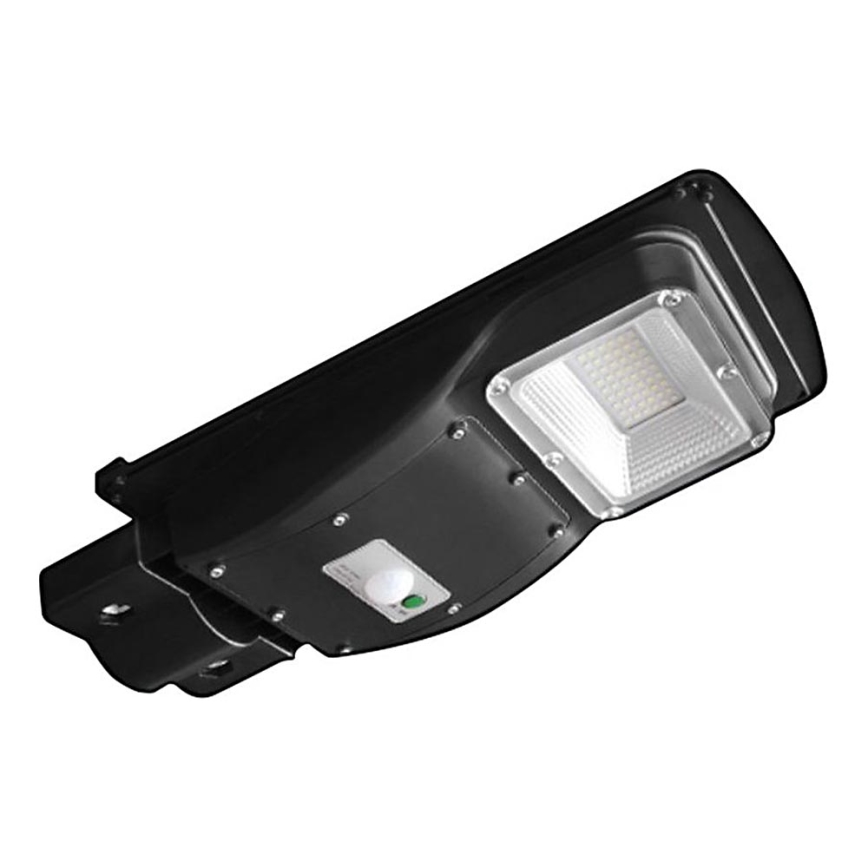 LED Stmievateľná solárna pouličná lampa so senzorom pohybu a súmraku LED/6W/3,2V 6000K IP65 5000 mAh čierna + diaľkové ovládanie