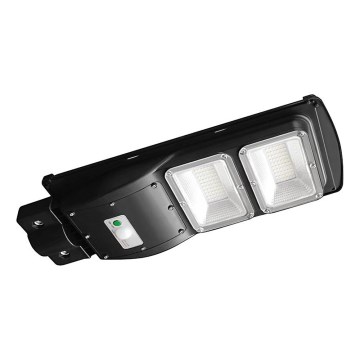 LED Stmievateľná solárna pouličná lampa so senzorom pohybu a súmraku LED/8W/3,2V 6000K IP65 9000 mAh čierna + diaľkové ovládanie
