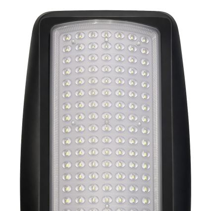 LED stmievateľná solárna pouličná lampa so snímačom VENICE LED/100W/3,2V 6000 mAh IP65 čierna + diaľkové ovládanie