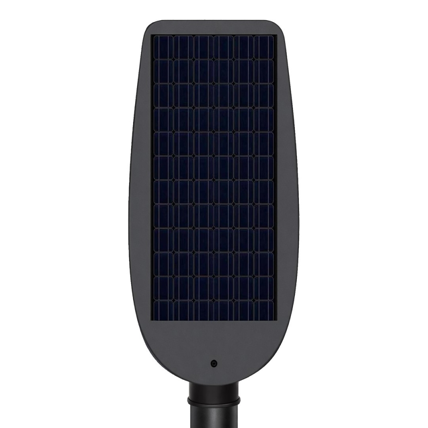 LED stmievateľná solárna pouličná lampa so snímačom VENICE LED/100W/3,2V 6000 mAh IP65 čierna + diaľkové ovládanie