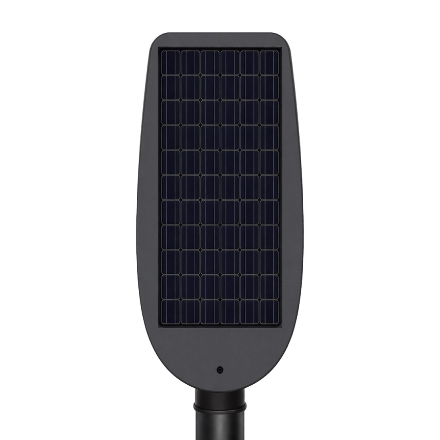 LED stmievateľné solárne pouličné svietidlo so senzorom VENICE LED/50W/3,2V 4000 mAh IP65 čierne + diaľkové ovládanie