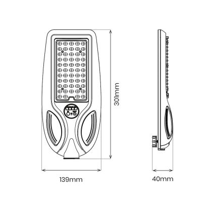 LED stmievateľné solárne pouličné svietidlo so senzorom VENICE LED/50W/3,2V 4000 mAh IP65 čierne + diaľkové ovládanie