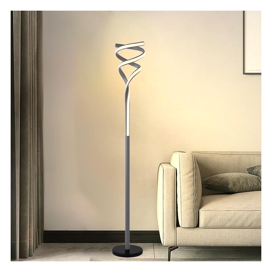 LED Stmievateľná stojacia lampa LED/50W/230V 3000-6500K šedá + diaľkové ovládanie