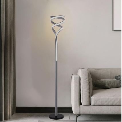 LED Stmievateľná stojacia lampa LED/50W/230V 3000-6500K šedá + diaľkové ovládanie
