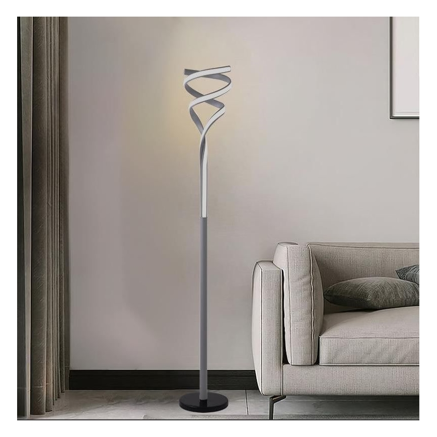 LED Stmievateľná stojacia lampa LED/50W/230V 3000-6500K šedá + diaľkové ovládanie