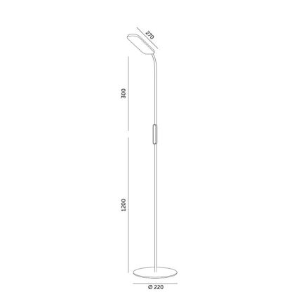 LED Stmievateľná stojacia lampa TEILO LED/10W/230V 3000/4000/6500K čierna + diaľkové ovládanie