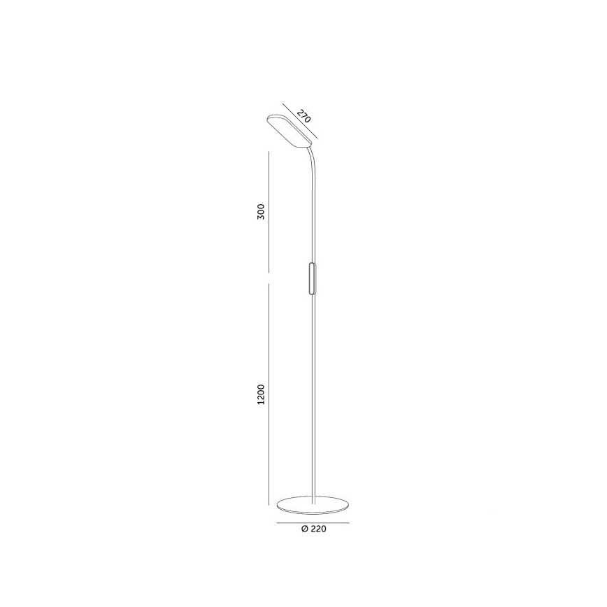 LED Stmievateľná stojacia lampa TEILO LED/10W/230V 3000/4000/6500K čierna + diaľkové ovládanie