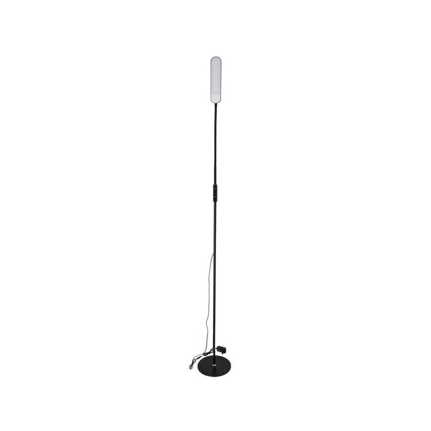 LED Stmievateľná stojacia lampa TEILO LED/10W/230V 3000/4000/6500K čierna + diaľkové ovládanie