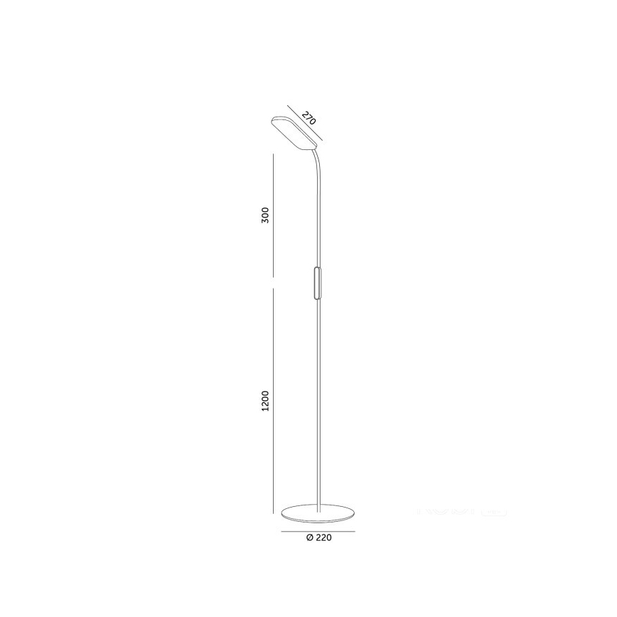 LED Stmievateľná stojacia lampa TEILO LED/10W/230V 3000/4000/6500K čierna + diaľkové ovládanie