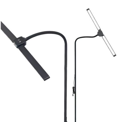 LED Stmievateľná stojacia lampa TEILO LED/14W/230V 3000/4000/6000K čierna