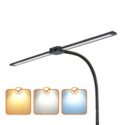 LED Stmievateľná stojacia lampa TEILO LED/14W/230V 3000/4000/6000K čierna