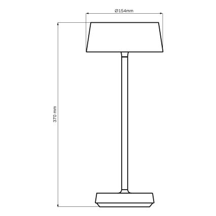 LED Stmievateľná dotyková vonkajšia stolná lampa CASABLANCA LED/3,4W/5V USB 3600 mAh IP44 biela
