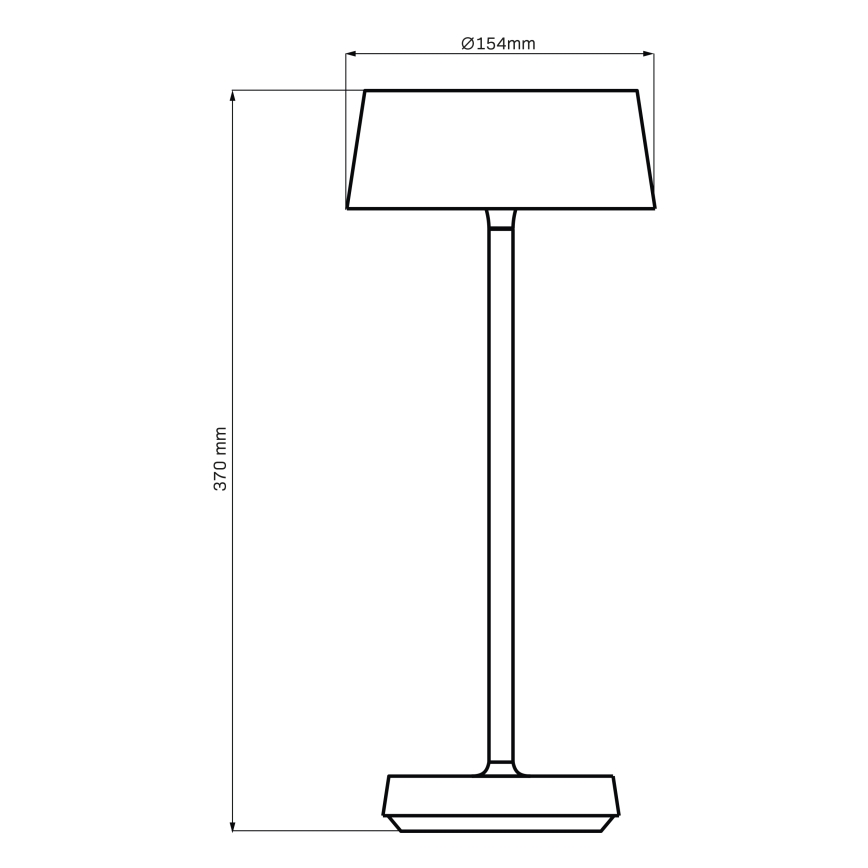 LED Stmievateľná dotyková vonkajšia stolná lampa CASABLANCA LED/3,4W/5V USB 3600 mAh IP44 biela