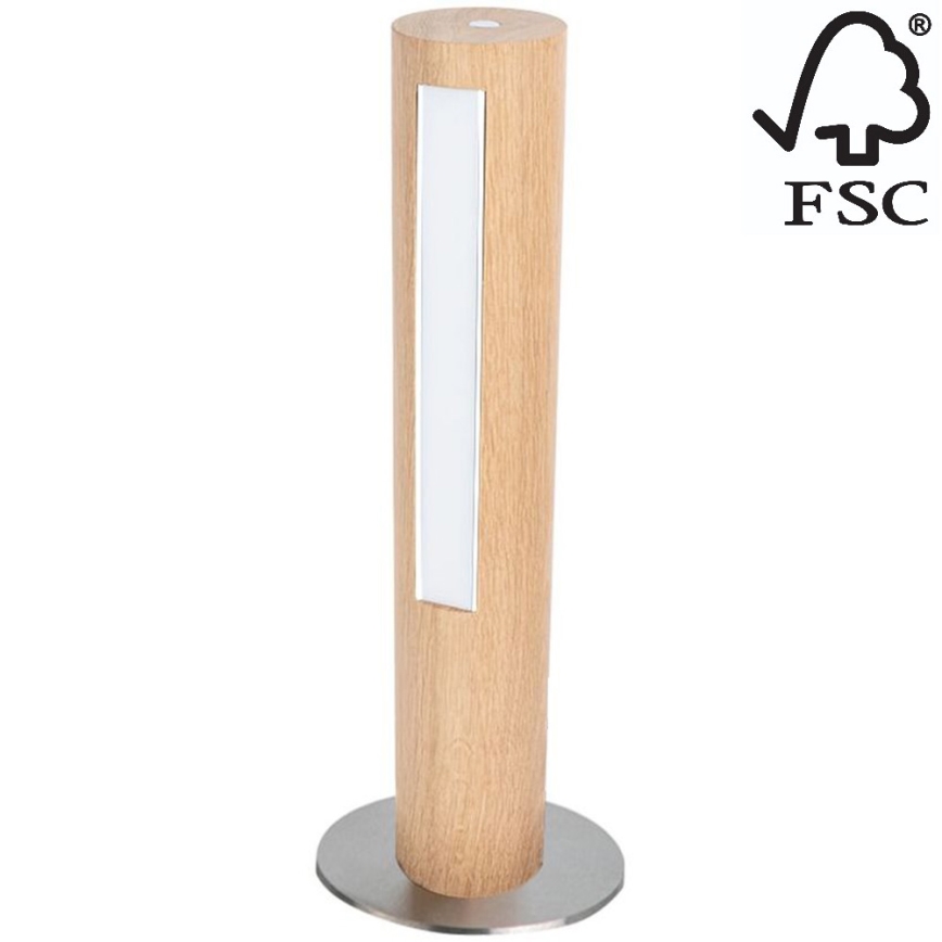 LED Stmievateľná stolná lampa CONOR LED/9W/230V dub – FSC certifikované