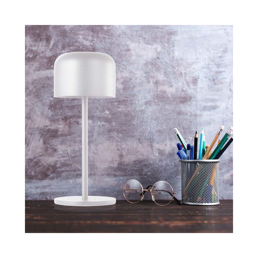 LED Stmievateľná dobíjacia dotyková stolná lampa LED/1,5W/5V 2700-5700K IP54 2200 mAh biela
