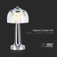 LED Stmievateľná dobíjacia dotyková stolná lampa LED/1W/5V 3000-6000K 1800 mAh chróm