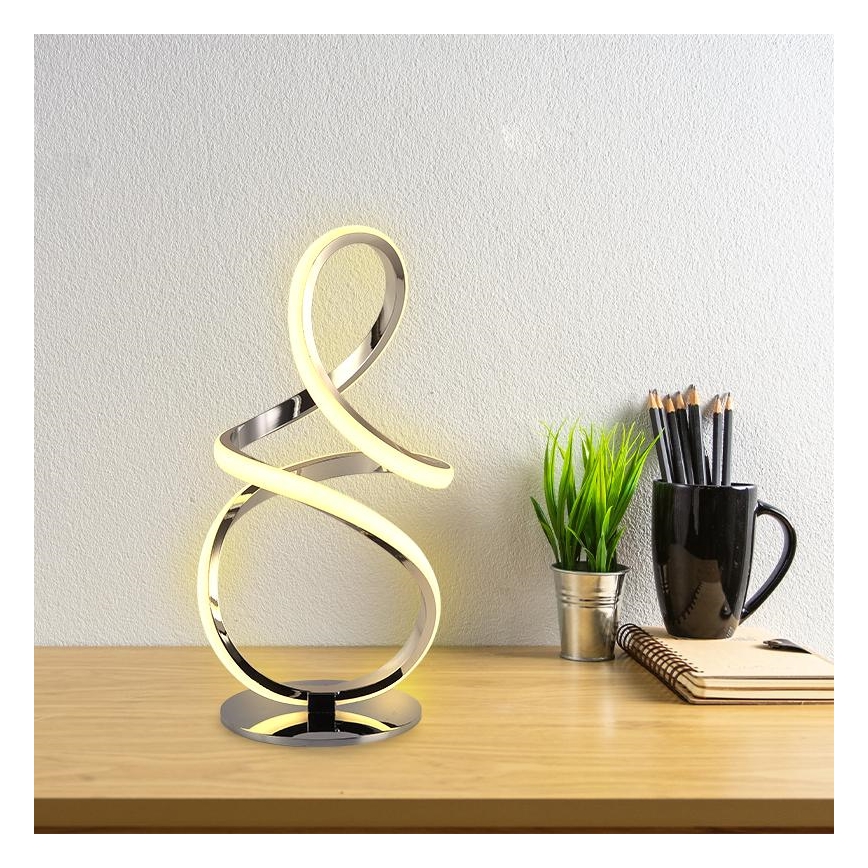 LED Stmievateľná stolná lampa LED/28W/230V 3000/4000/6500K lesklý chróm