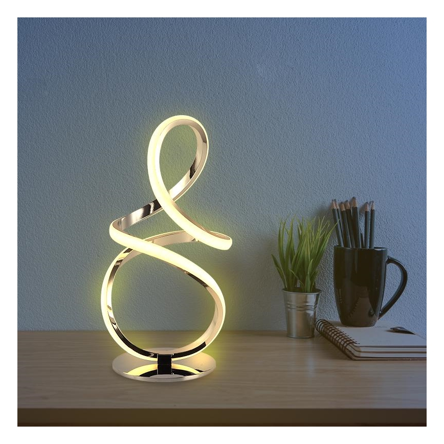 LED Stmievateľná stolná lampa LED/28W/230V 3000/4000/6500K lesklý chróm