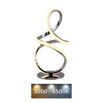 LED Stmievateľná stolná lampa LED/28W/230V 3000/4000/6500K lesklý chróm