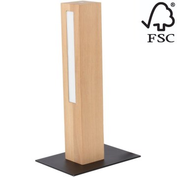 LED Stmievateľná stolná lampa LEON LED/9W/230V dub – FSC certifikované