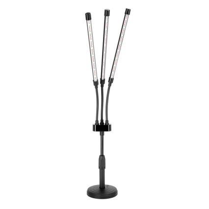 LED Stmievateľná flexibilní stolná lampa na pestovanie rastlín VITARO 3xLED/10W/230V čierna