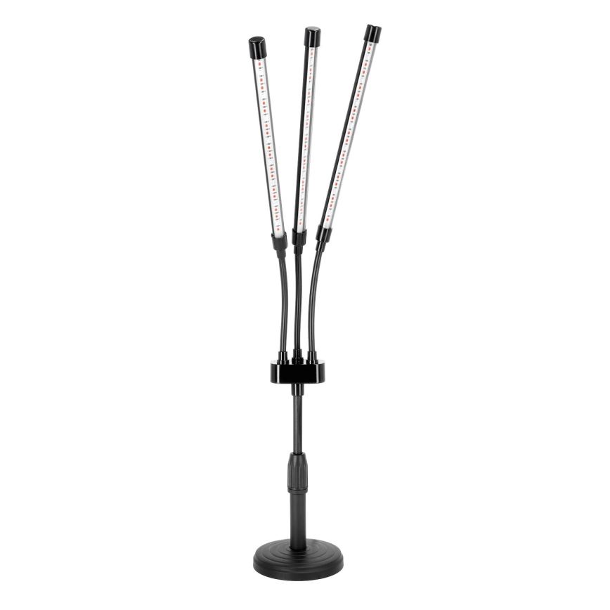 LED Stmievateľná flexibilní stolná lampa na pestovanie rastlín VITARO 3xLED/10W/230V čierna