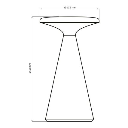 LED Stmievateľná dotyková vonkajší stolná lampa PAROS LED/1,8W/5V USB 1800 mAh IP44 biela
