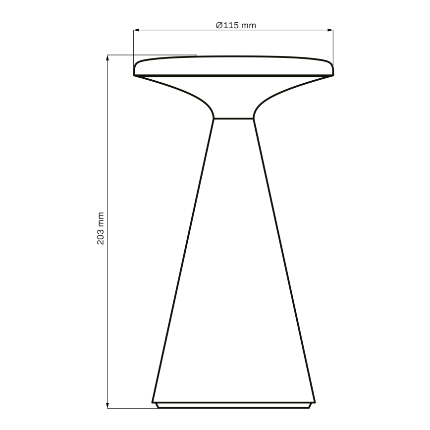 LED Stmievateľná dotyková vonkajší stolná lampa PAROS LED/1,8W/5V USB 1800 mAh IP44 biela