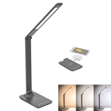 LED Stmievateľná stolná lampa s bezdrôtovým dobíjaním LED/10W/100-240V