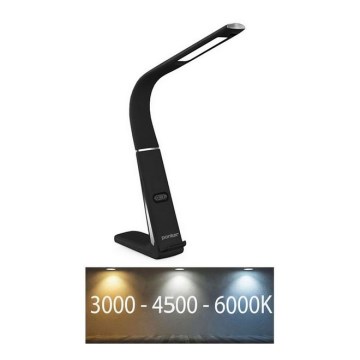 LED Stmievateľná stolná lampa s bezdrôtovým nabíjaním a senzorom LORD EVO LED/8W/230V 3000K/4500K/6000K čierna