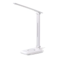 LED stmievateľná stolná lampa s bezdrôtovým nabíjaním QI a USB LUMI LED/7W/230V biela