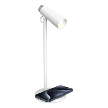 LED Stmievateľná stolná lampa s bezdrôtovým Qi nabíjaním TIT LED/12W/230V biela